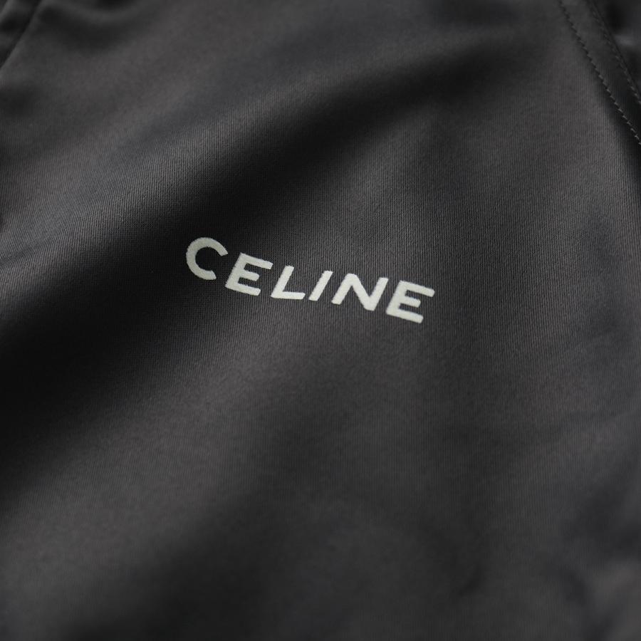 CELINE セリーヌ テディジャケット 2W971048S.38NO メンズ サテン ジャケット ブルゾン TEDDY ロゴ ショート丈 ツートーン ライン ブラック｜s-musee｜09